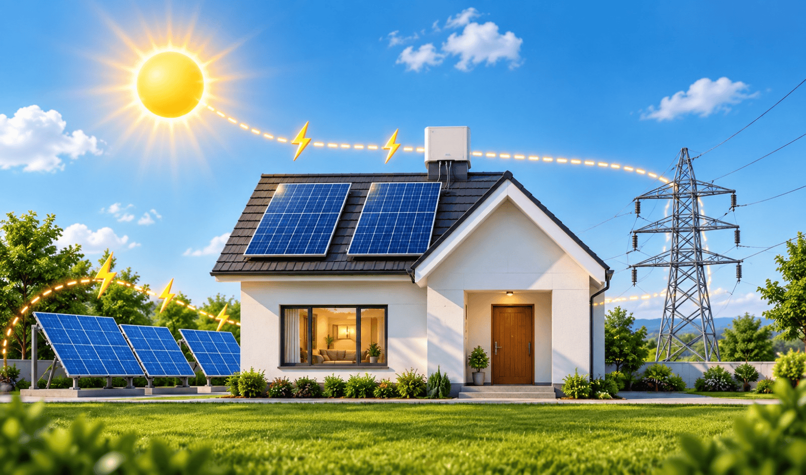 Rooftop solar illustration